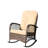 Outdoor Rocking Product, Wide Seat Pad, Steel Structure, Patio Garden Backyard, Shallow Brown Spot Chair Setting, Style Model, Model Pattern, Bedrock Layer Level-594510420