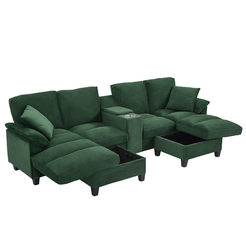Canapé rembourré 116,9 po, Vert