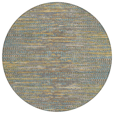 Machine Washable Indoor/Outdoor Chantille ACN2642 Abstract Rug