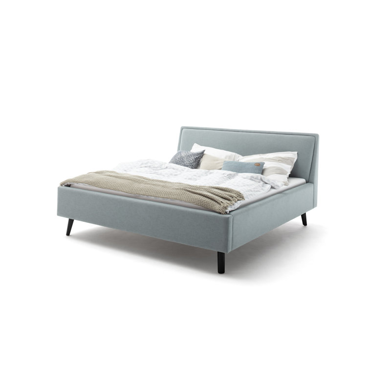 Breindel Upholstered Bed, 140 x 200 cm, Ice Blue