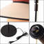 Lampe sur pied Mid-Century moderne avec double abat-jour en tissu, interrupteur à chaîne et base noire - Compatible avec ampoule E26
