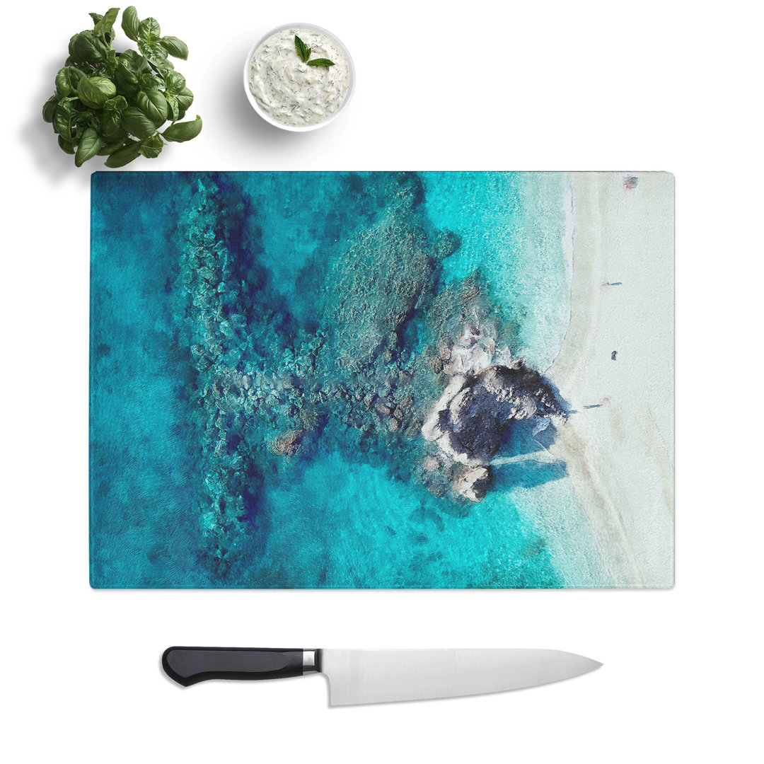 Above Monterosso Al Mare in Cinque Terre Italy Painting Chopping Board