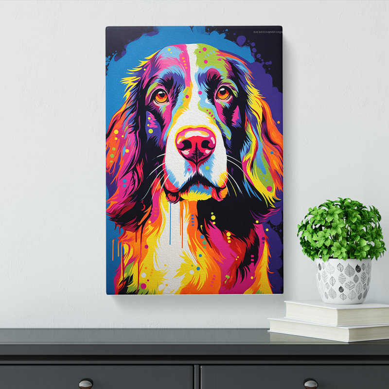 English Springer Spaniel Pop - Wrapped Canvas, 50cm H x 35cm W x 3cm D