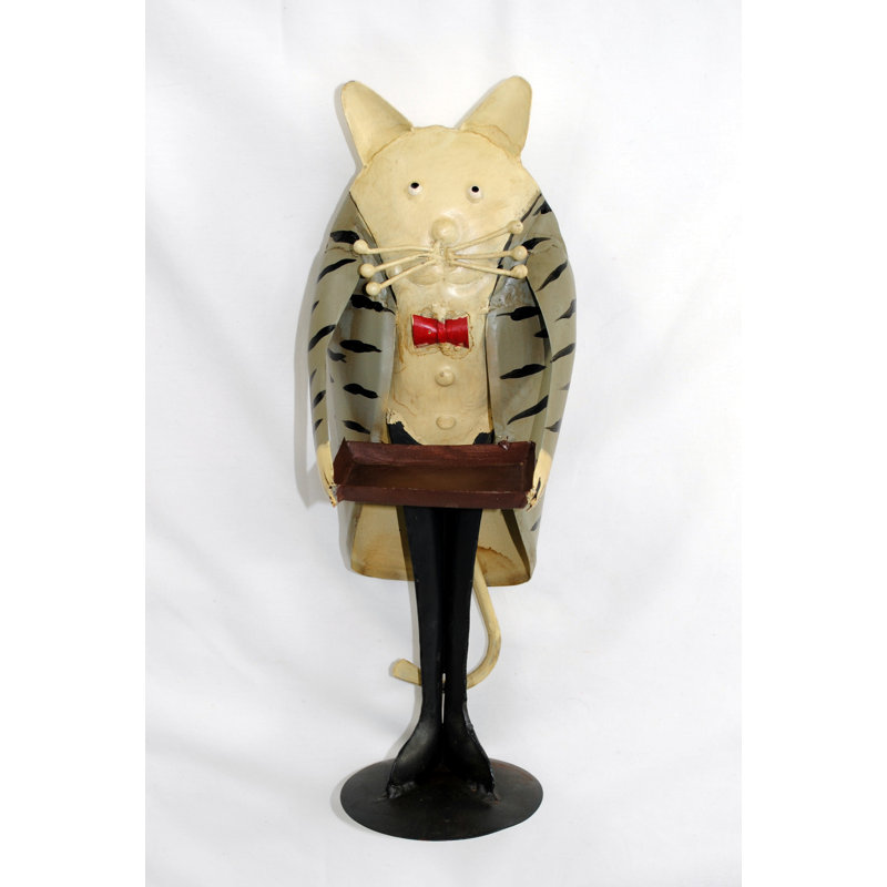 Figurine Drossett, H 14 po x l 5 po x P 5 po, Gris