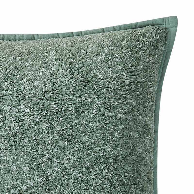 Coussins décoratifs en sherpa Brooklyn Loom, Vert