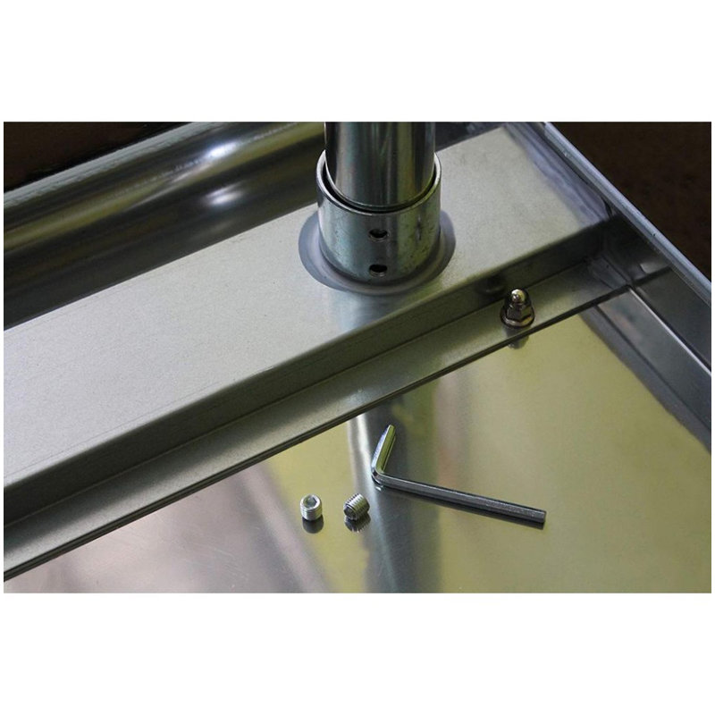 Table de préparation roulante 24 x 60 avec plateau en acier inoxydable