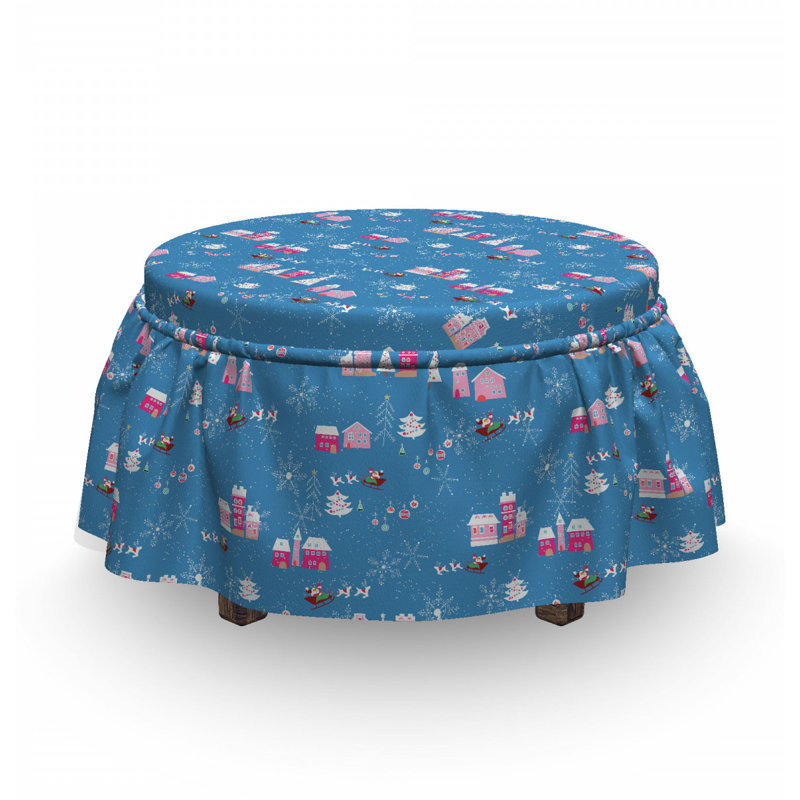 Housse pour repose-pieds noel de décor dessiné
