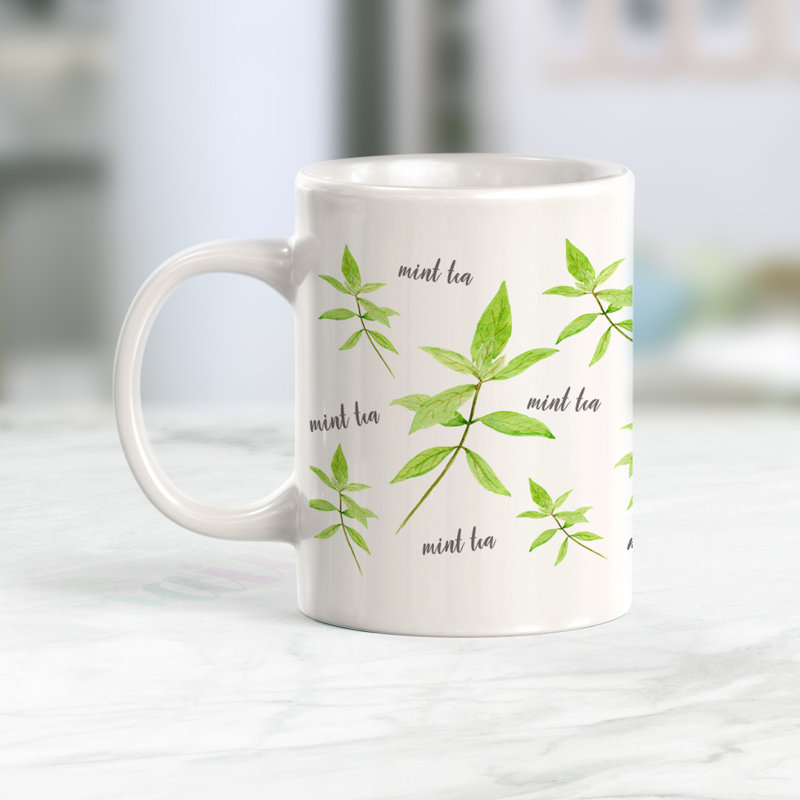 Tasse à café 11 oz Mint, Ensemble de verres à lait, Céramique