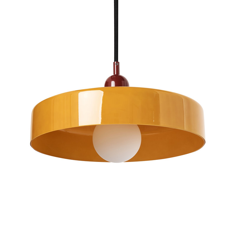 Glass Pendant Lamp PAALA, Yellow