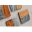 Ensemble de sous-verres en marbre et bois LuxeDesigns - Sous-verres 4 pièces antidérapants, marbre et bois de qualité supérieure pour un décor élégant, moderne et rustique - Sous-verres durables pour la maison, les événements et les cadeaux de pe