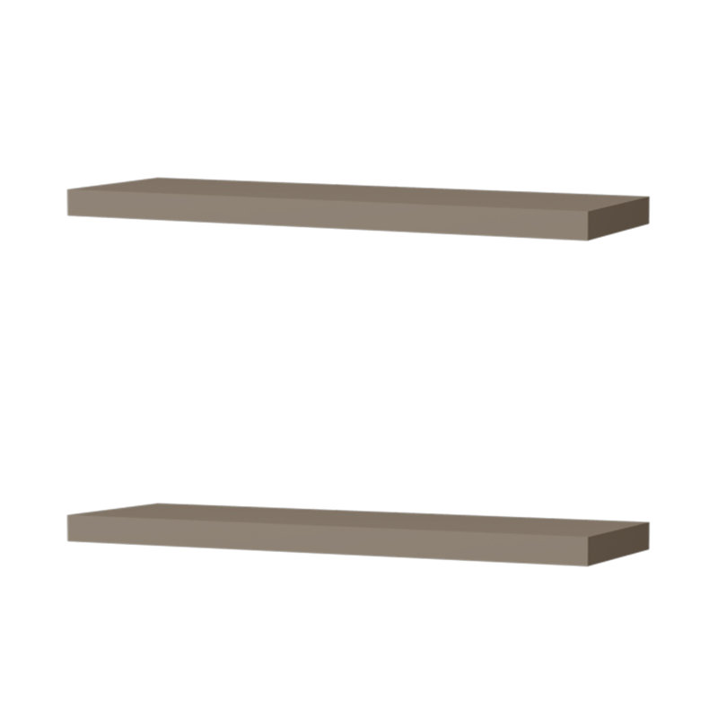 Tablette flottante Iva en mélamine X2, taupe, Taupe