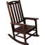 Fauteuil à bascule intérieur / extérieur haut dossier brun, surdimensionné, bois de sapin, facile à assembler, grand dossier surdimensionné, large, bois