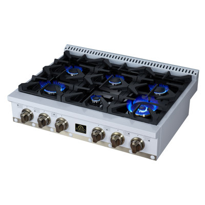 Ambassador 36" Gas Cooktop in White
