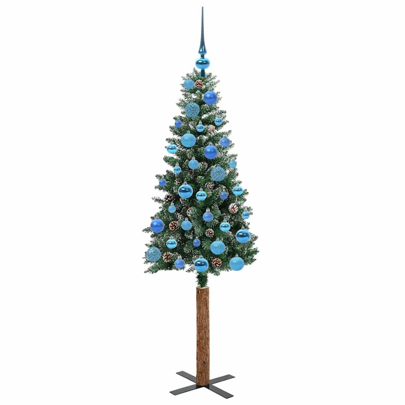 Slim Christmas Tree with 150 LEDs, Blue, 4.92' H