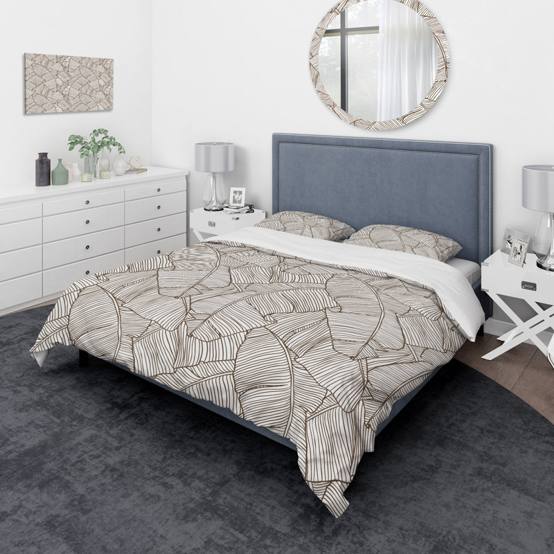 Ensemble de housse de couette tropical, Housse de couette très grand + 2 taies décoratives