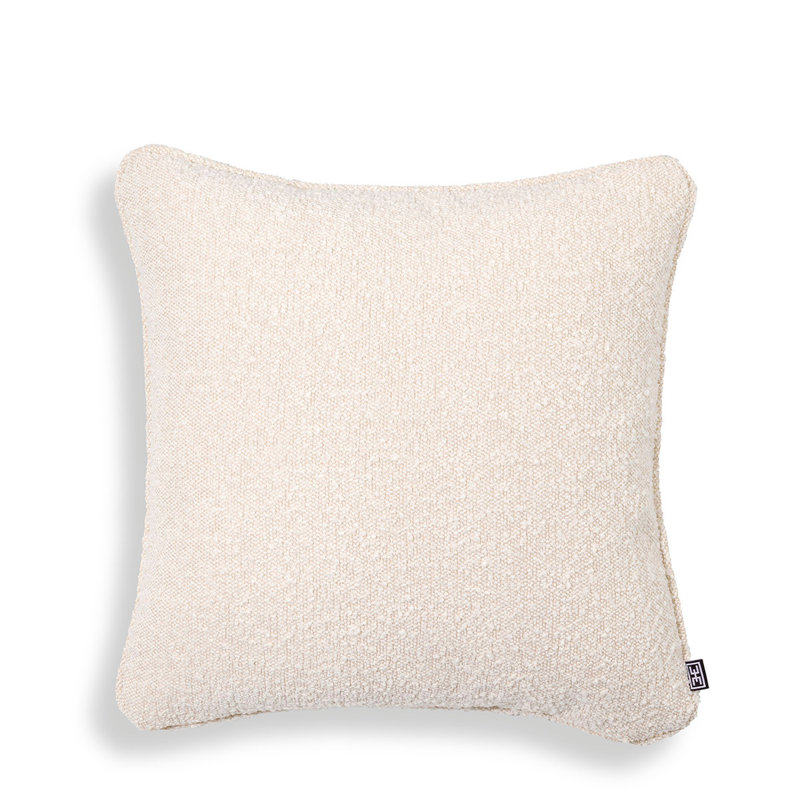 Palla Square Pillow Cover & Insert, 19.69" x 19.69", Cream