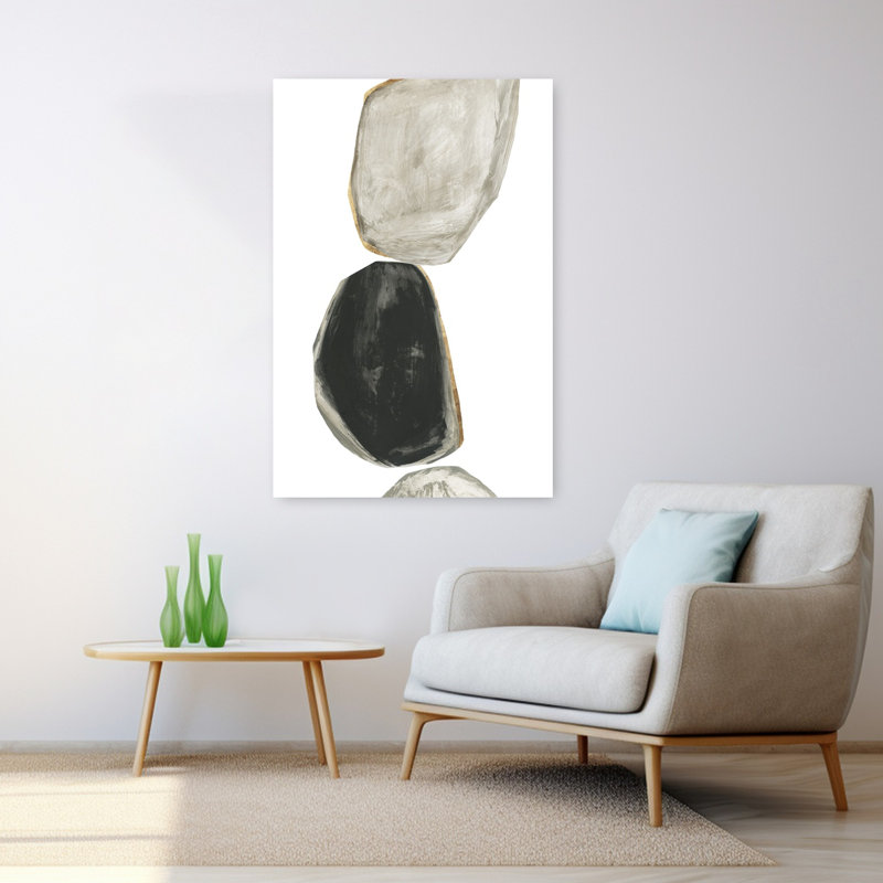 Pierres II, art minimaliste contemporain abstrait, H 48 po x l 32 po