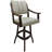 Swivel Upholstered Counter Stool with Solid Wood Frame-77241781