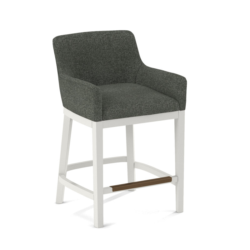 Upholstered Stool, White, 61687-88