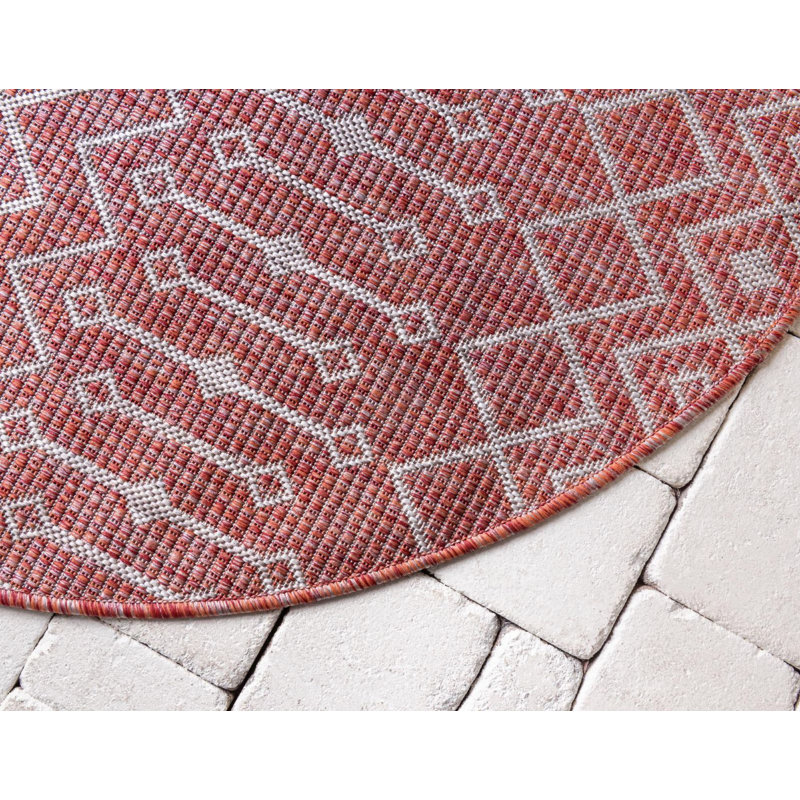 Tapis d'extérieur Preen couleur rouille, Ovale 5 pi 3 po x 8 pi