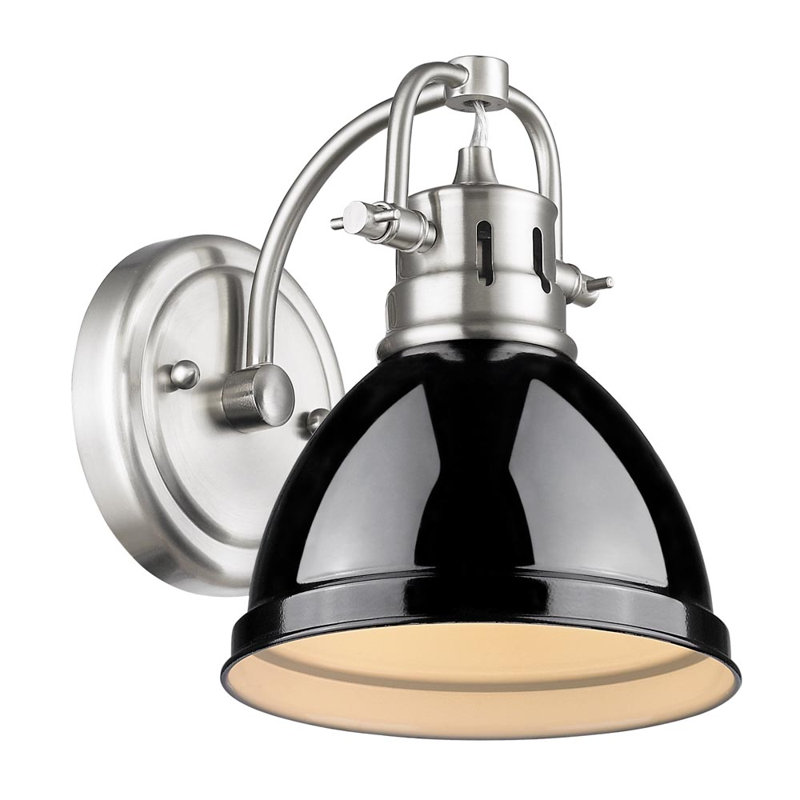 Bowdoinham Dimmable Vanity Light, Pewter, Black