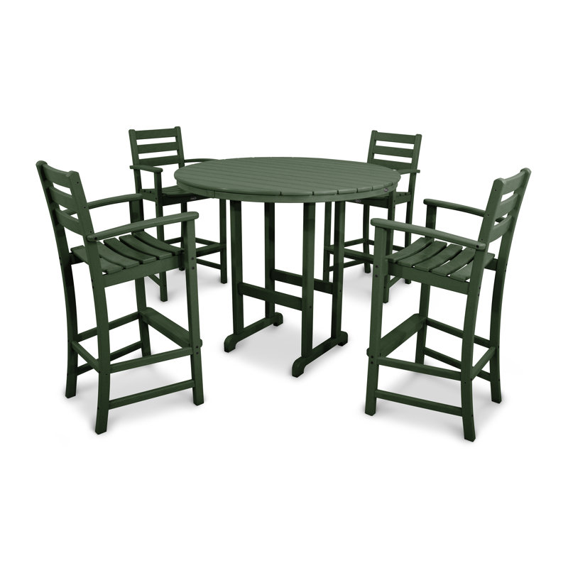 TREX Outdoors Monterey Bay 5-Piece Round Bar Set, Rainforest Canopy
