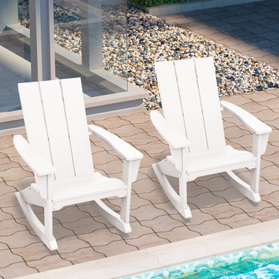 Delman HDPE Rocking Adirondack Chair(Set Of 2)