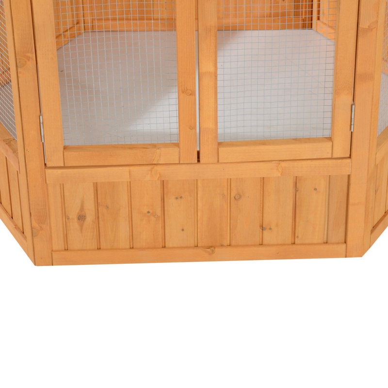 Cage à oiseaux de 69 po pour l'extérieur avec design hexagonal