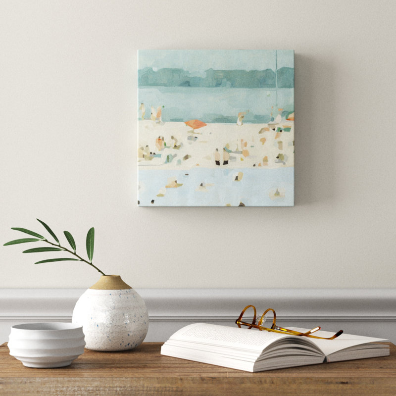 Sea Sandbar II by Emma Scarvey - Wrapped Canvas Painting, 30cm H x 30cm W