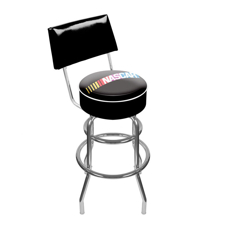 NASCAR Swivel Upholstered Counter Stool with Metal Frame