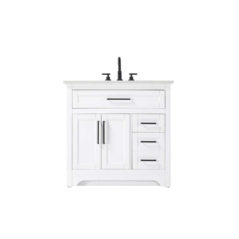 Meuble-lavabo simple blanc 36 po, Blanc, 36"