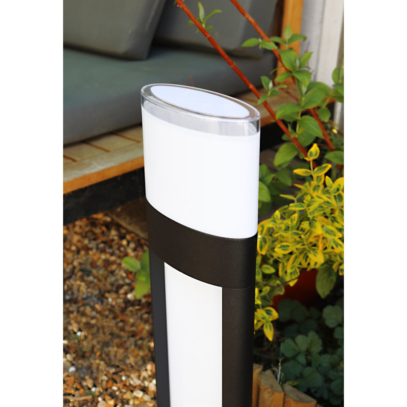 Black Metal Bollard Light