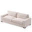 Canapé beige en velours côtelé 3 places - Design moderne pour un espace de vie spacieux et confortable-1396821261