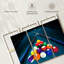 «Billiard Cue Stick Triangle», 3 pièces sur toile-98562303