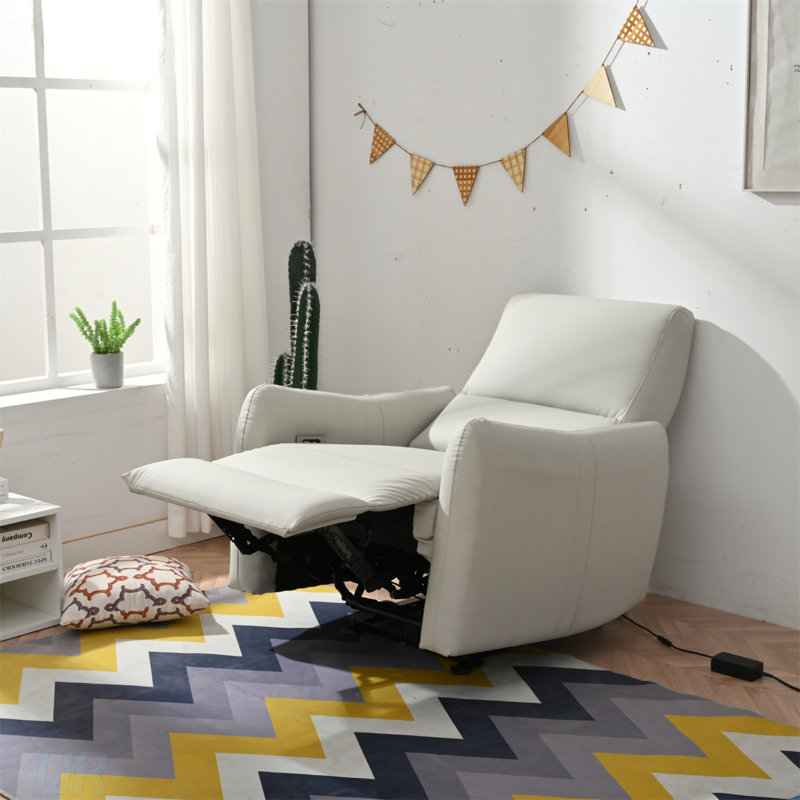 zero clearence recliner  Power Recliner Chair With USB And Type-C, Ideal For Small Spaces And Comfortable Relaxation