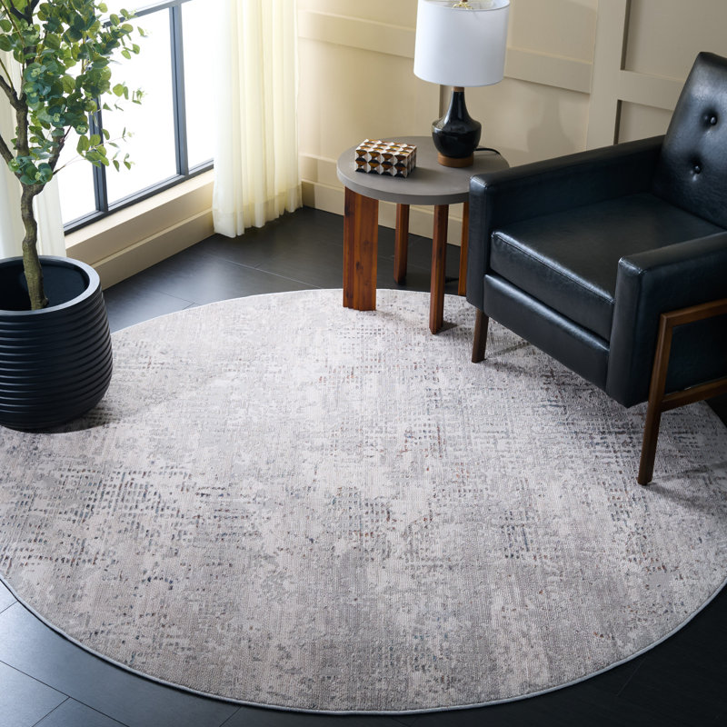 Ellwood Modern 206 Performance Abstract Rug, Round 6'5"