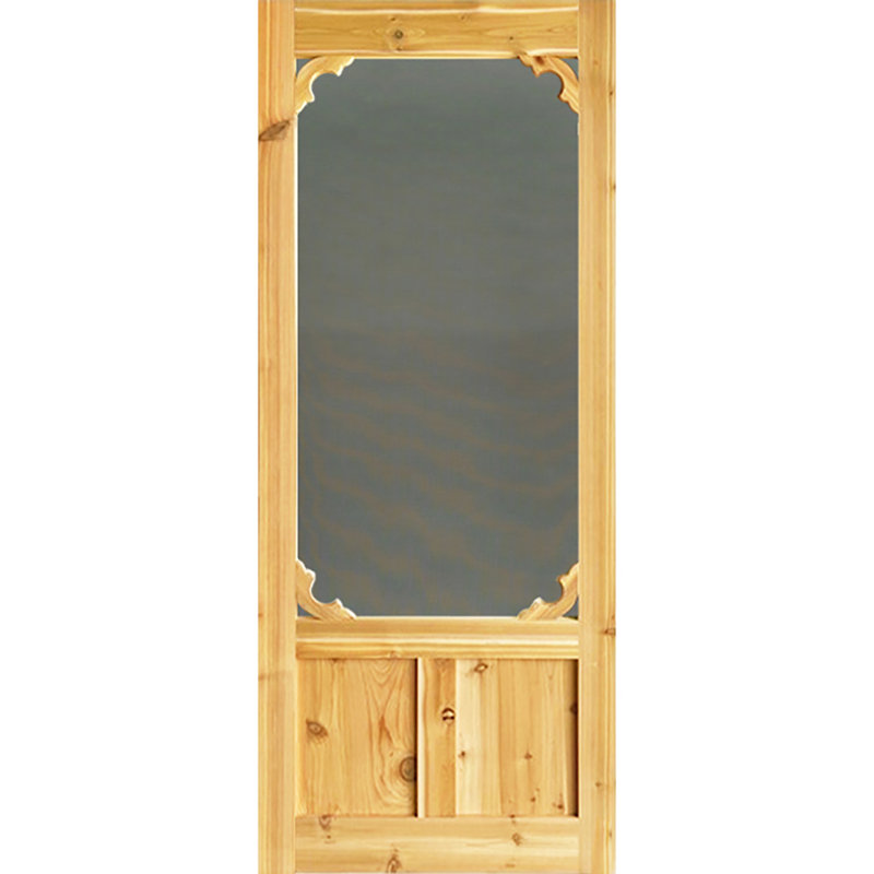 Portes moustiquaires en bois de cèdre, H 79,75 po x l 35,75 po x P 1,38 po