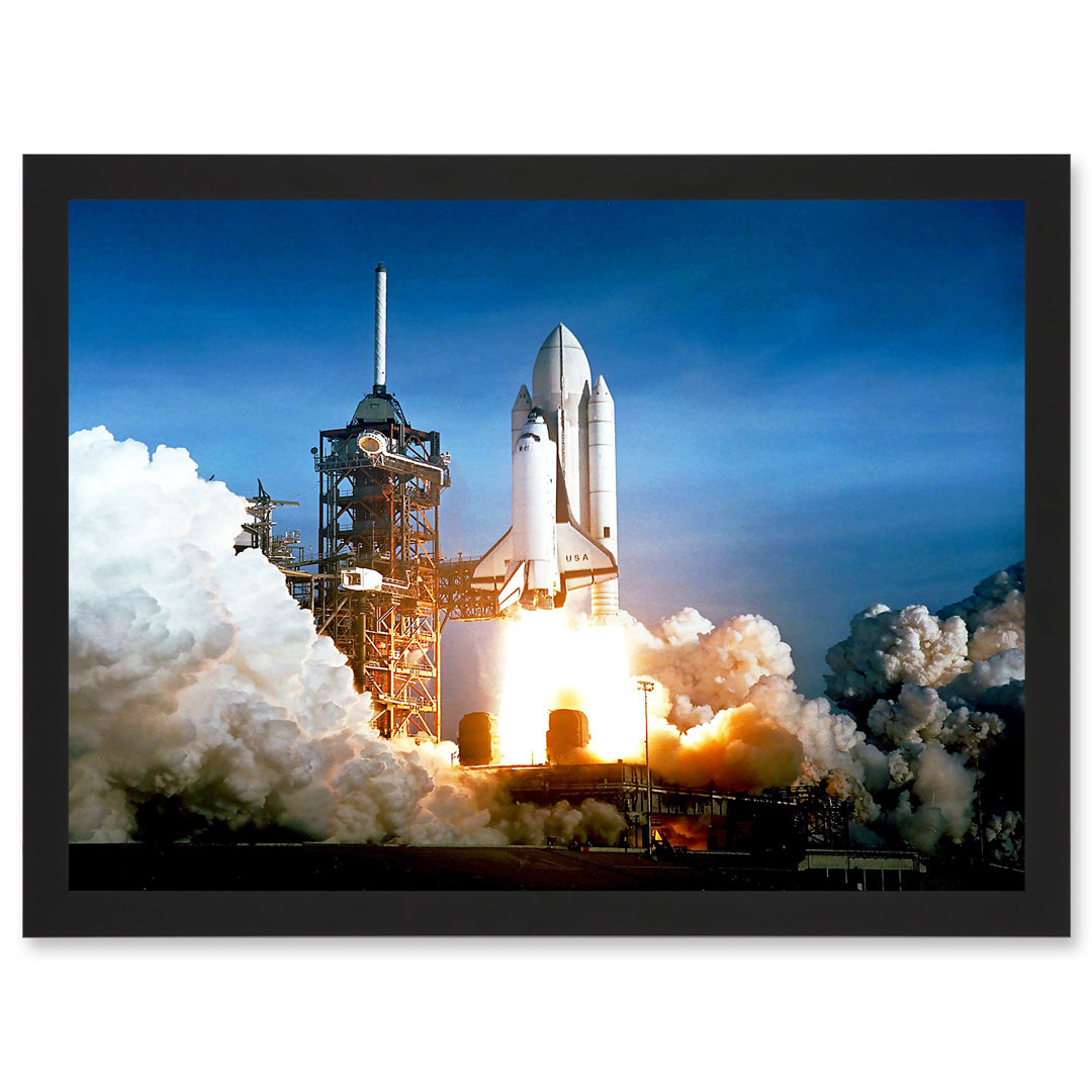 Space 1981 Shuttle Launch Number One Columbia NASA - Single Picture Frame Print