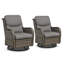 Koba Outdoor Wicker Rattan Rocking Swivel Chair (Set of 2)-31052502-31052498