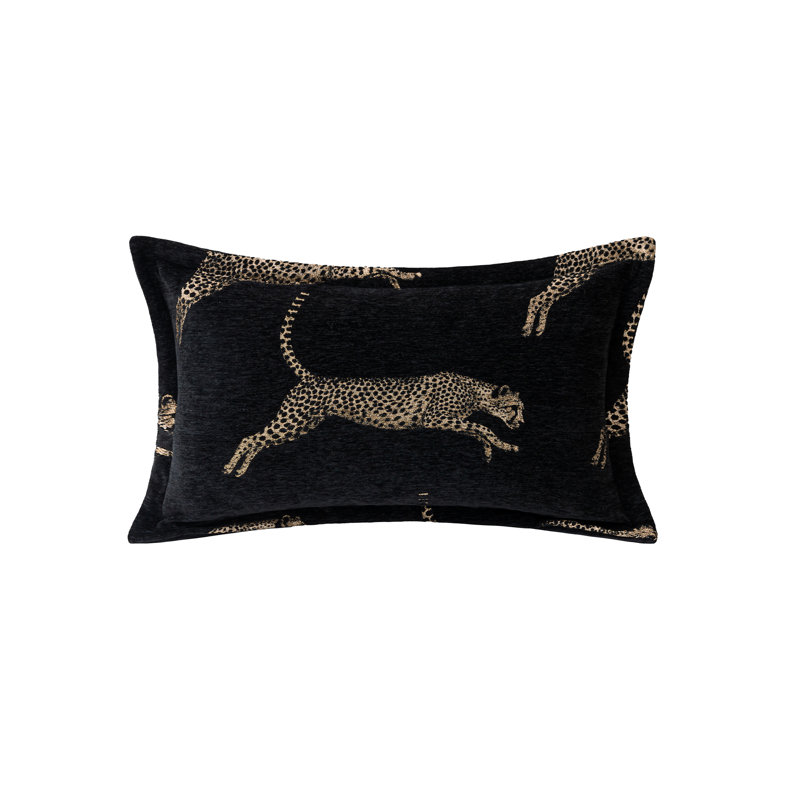 Housse de coussin 1 pièce en chenille à motif léopard 1 pièce 20 po x 13 po pour canapé-lit, salon, chambre à coucher