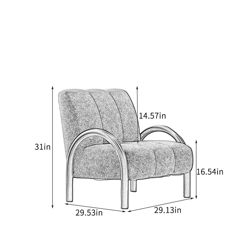 Chaise de loisir simple style Mid-Century., Vert