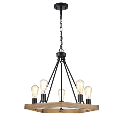 Lustre géométrique unique à 5 lumières Enga