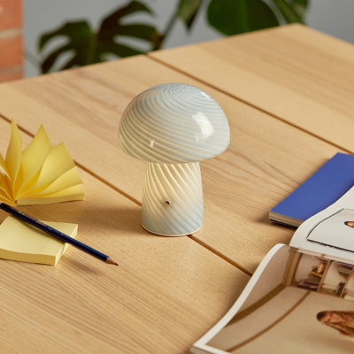 Mini lampe champignon en verre sans fil 