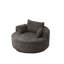 Fauteuil rond à compression de 55 po avec dossier rembourré et assise profonde-985195135