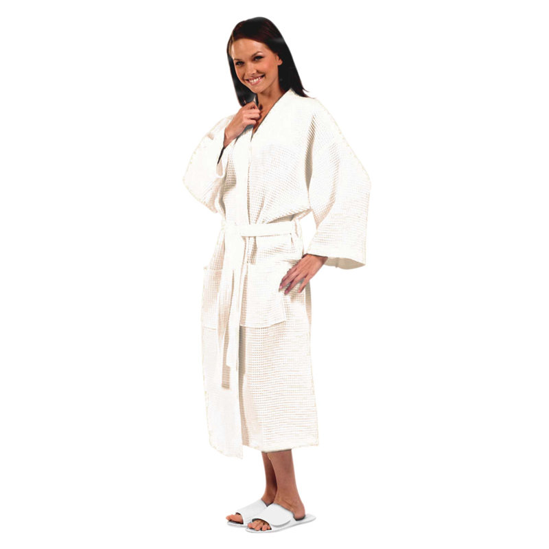 Peignoir Dawe Waffle, Blanc