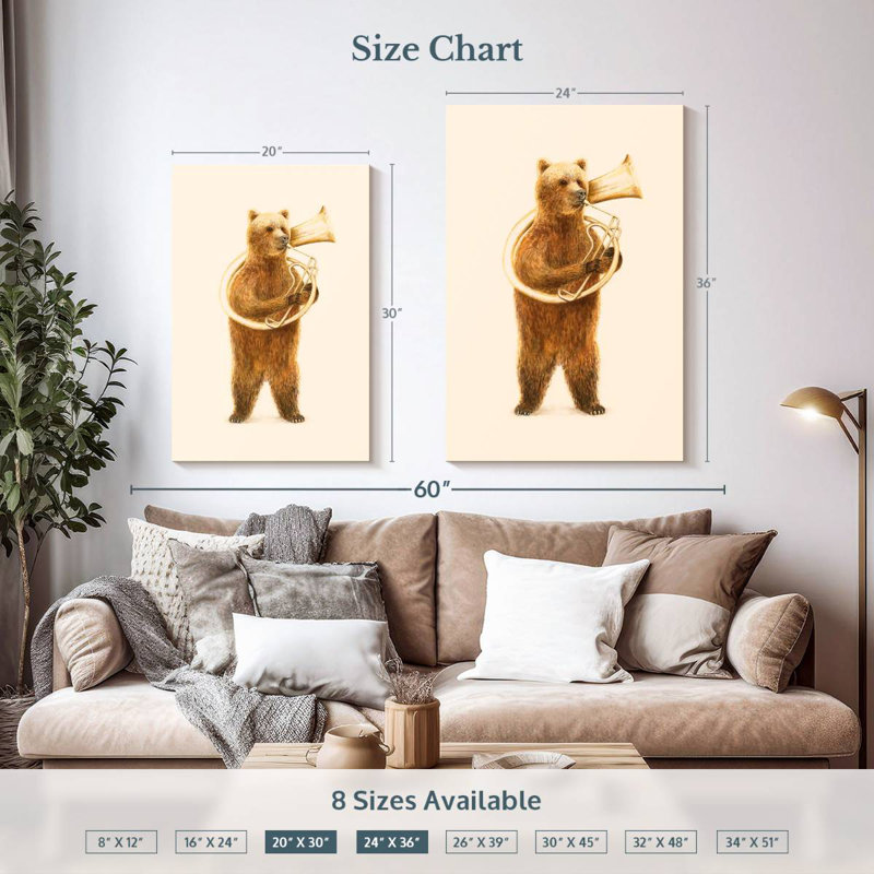 Ketti The Bear And Its Helicon, 36" H x 24" W