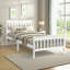 Structure de lit simple en bois avec tête et pied de lit-1123949799