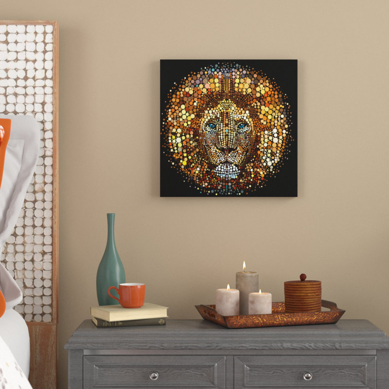 «Paint Dawb Lion» par ALI Chris, impression sur toile tendue, H 14 po x l 14 po