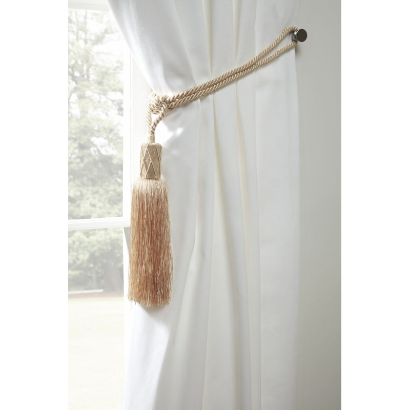 Tatum Ochre Fabric 60cm Curtain Holdback/Tieback, Blush