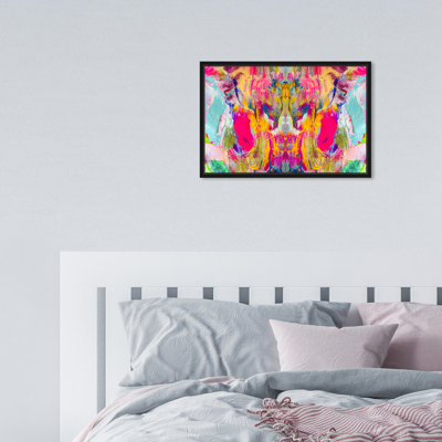 Symétrie - peinture sur toile à cadre flottant